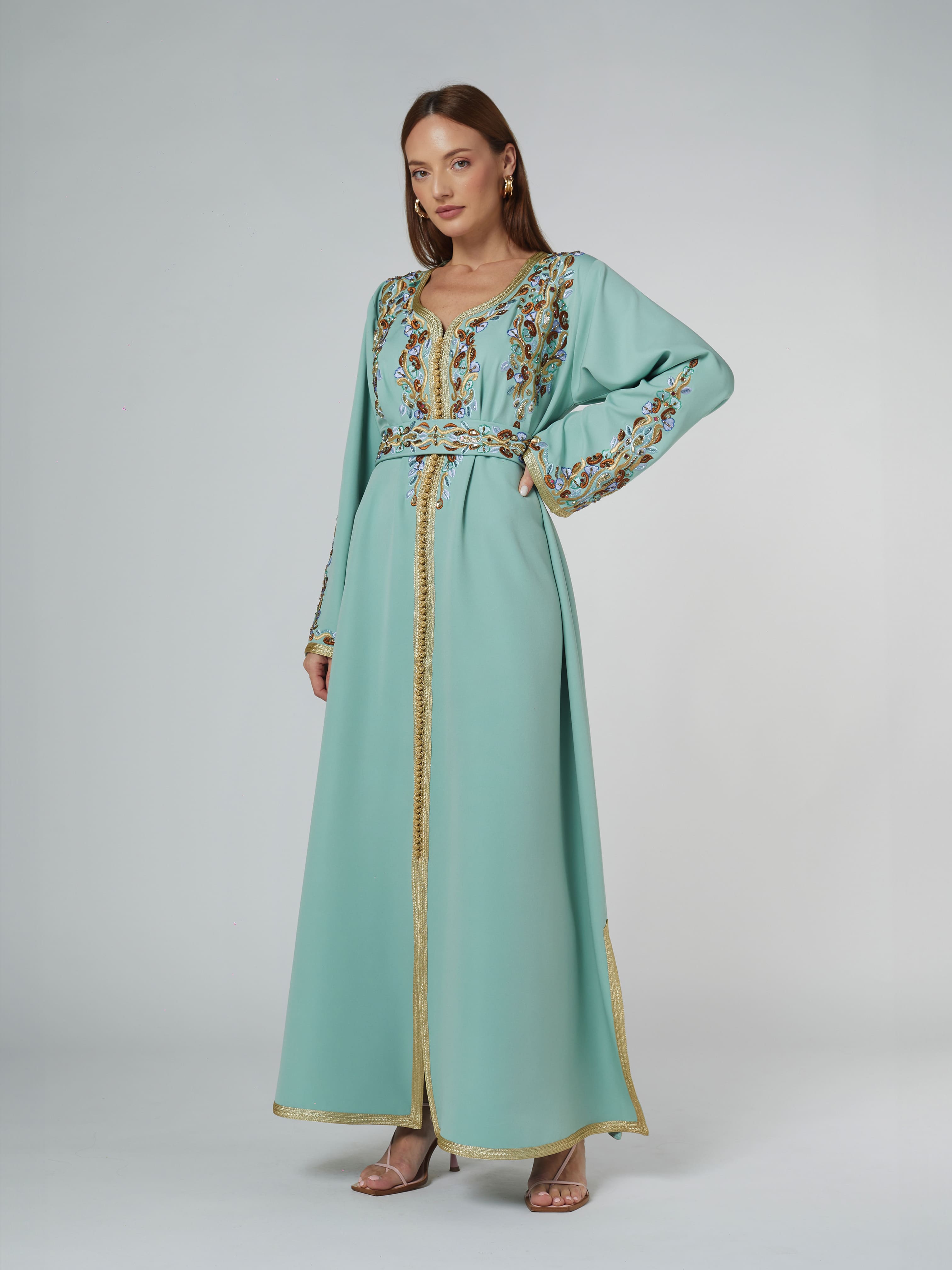 MOROCCO FD23-005 Abaya Telal Femina 