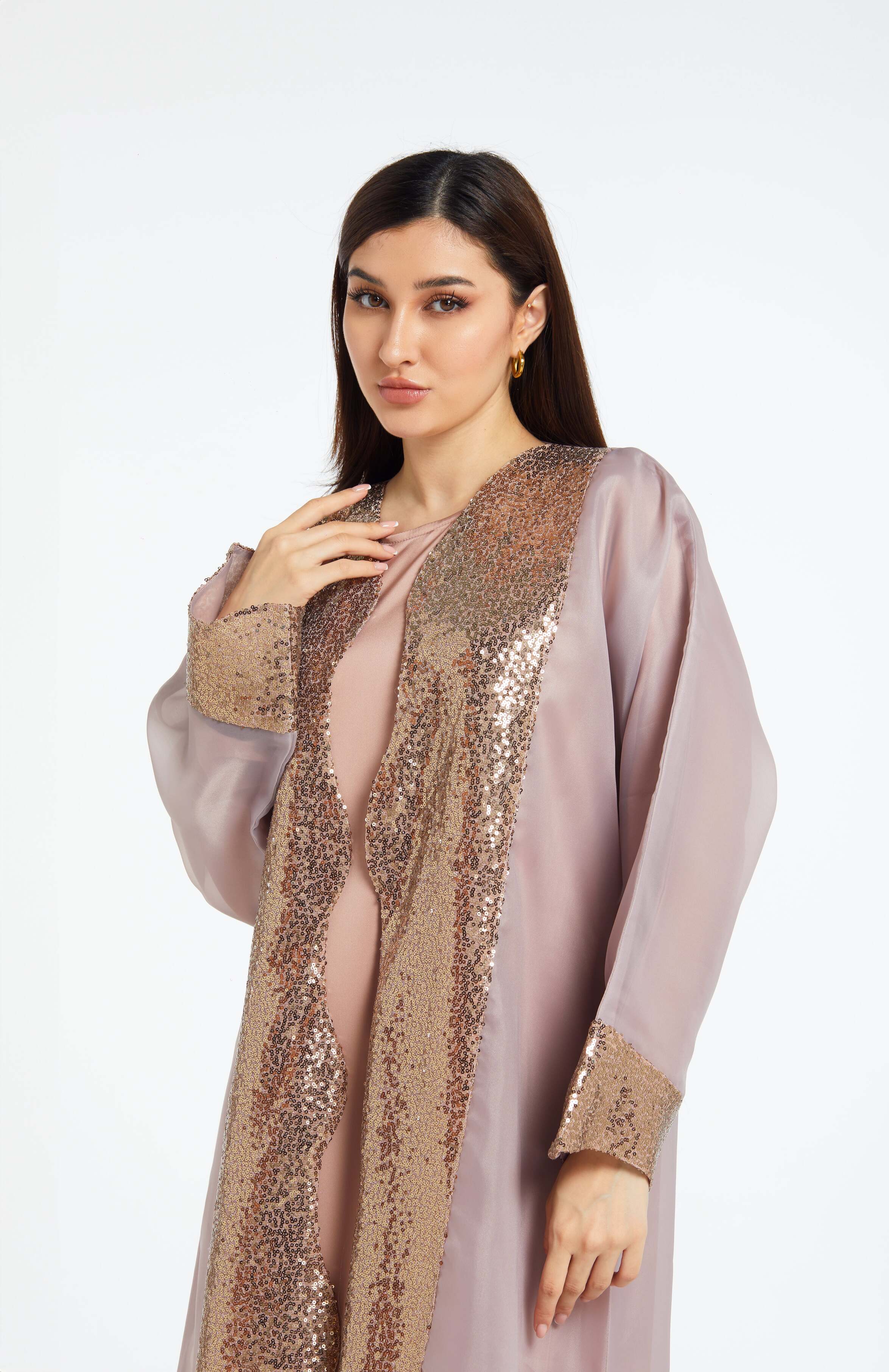 Blush Radiance Abaya Telal Femina 