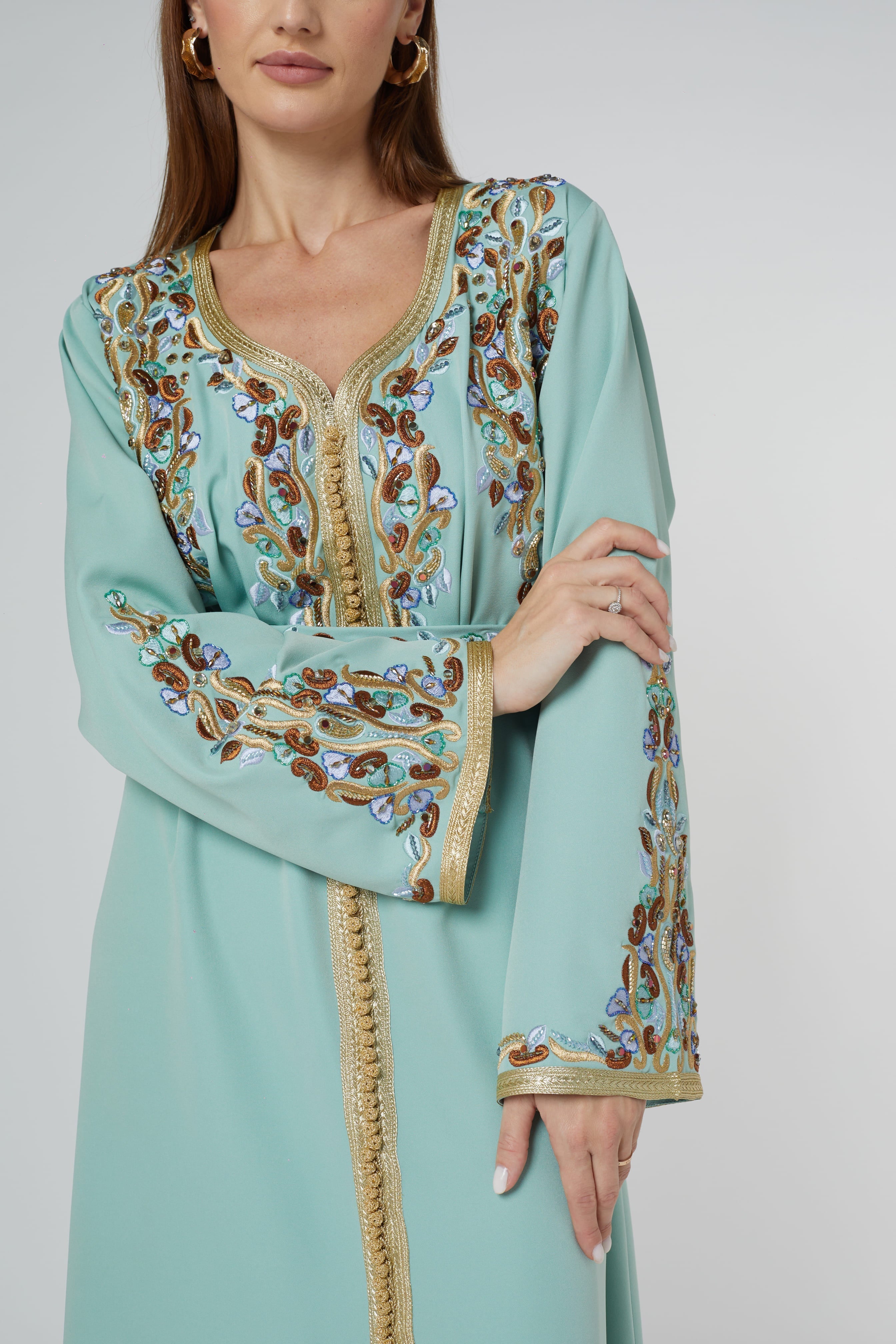 MOROCCO FD23-005 Abaya Telal Femina 