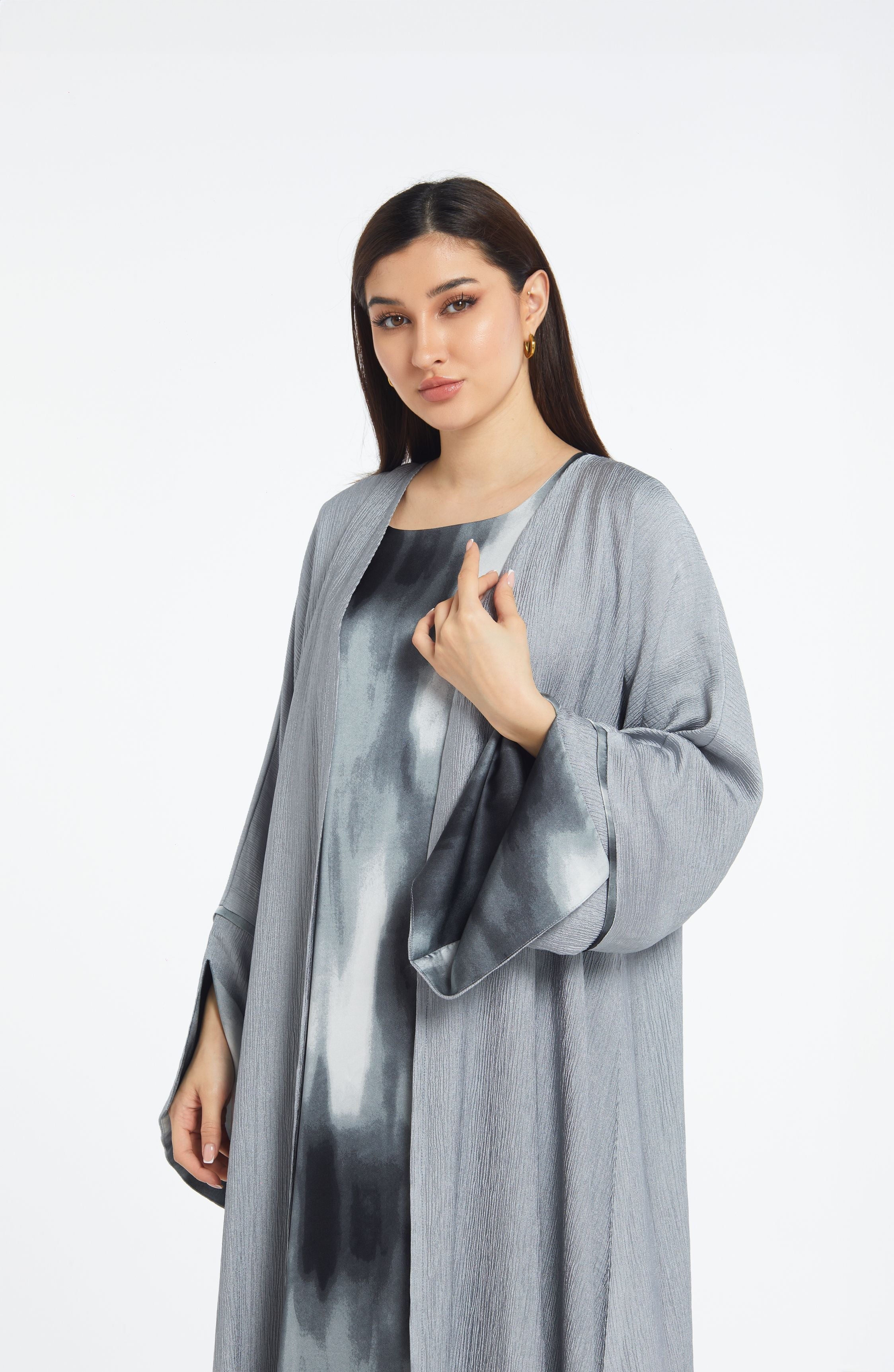 Ash Ombre Delicacy Abaya Telal Femina 