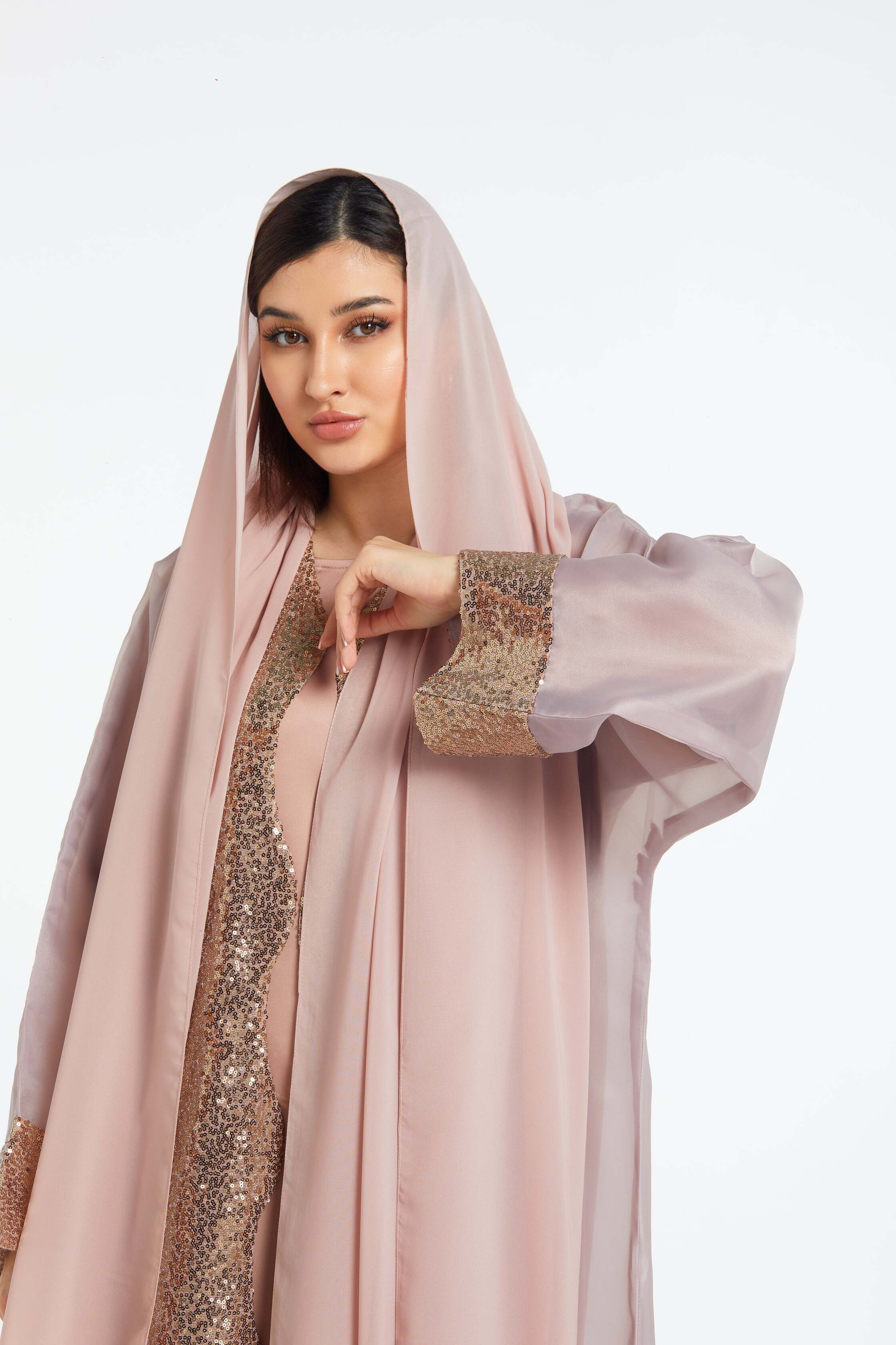 Blush Radiance Abaya Telal Femina 