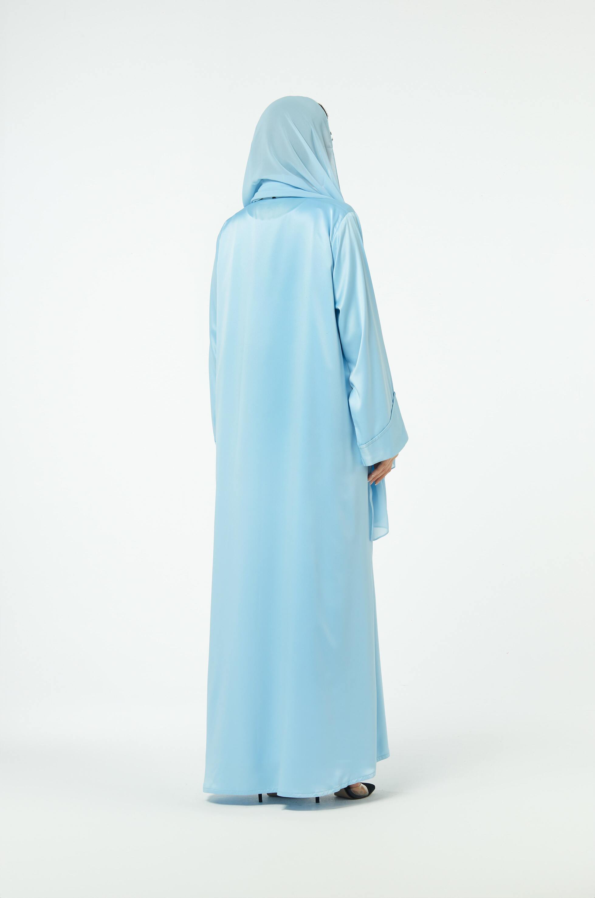 Polka Classics - Powder Blue Edition Abaya Telal Femina 