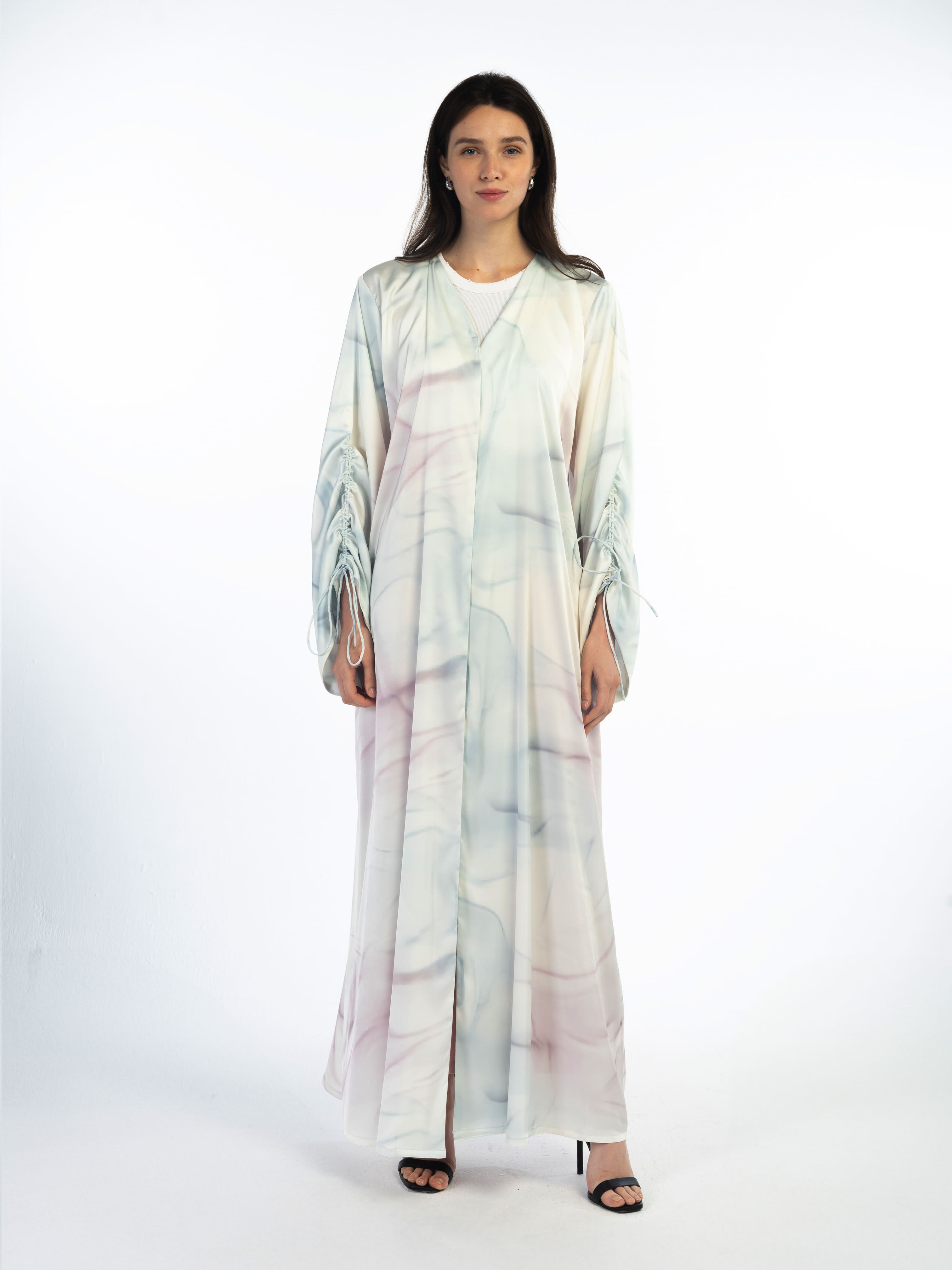 Lina - Strawberry Cream Abaya Telal Femina 