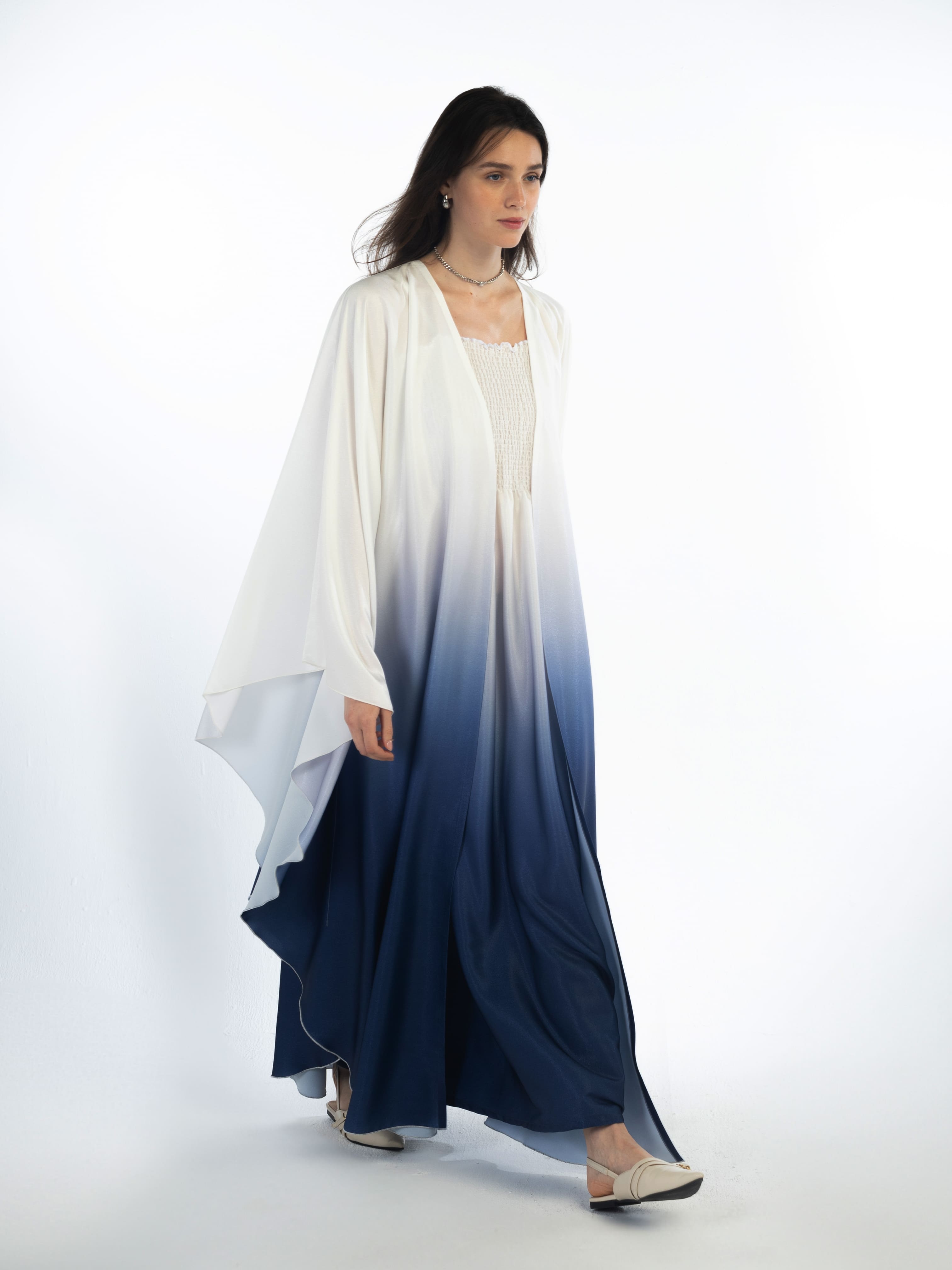 Nora - Blue Abaya Telal Femina 