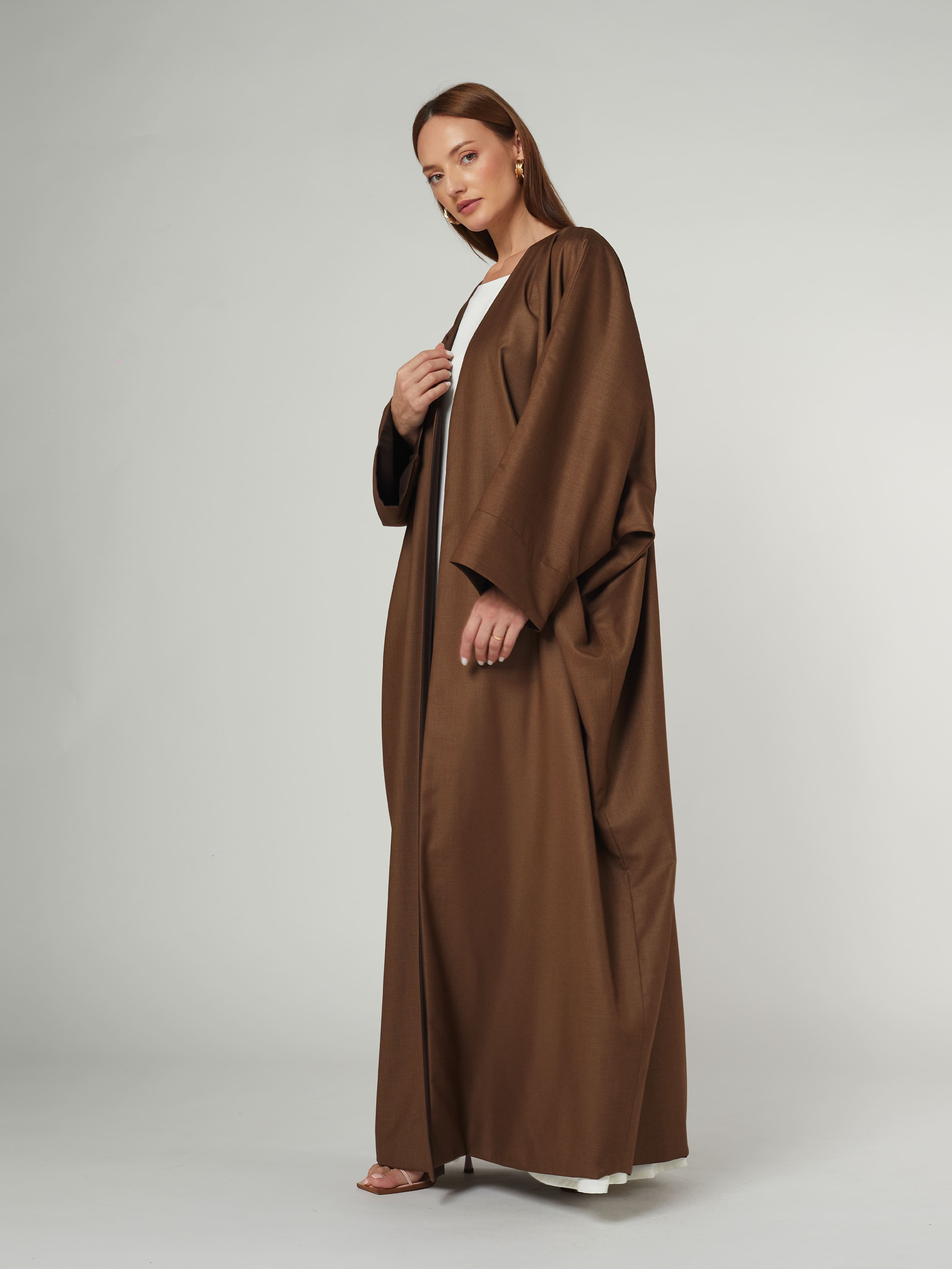 Mocha Blend Reversible Abaya Abaya Telal Femina 