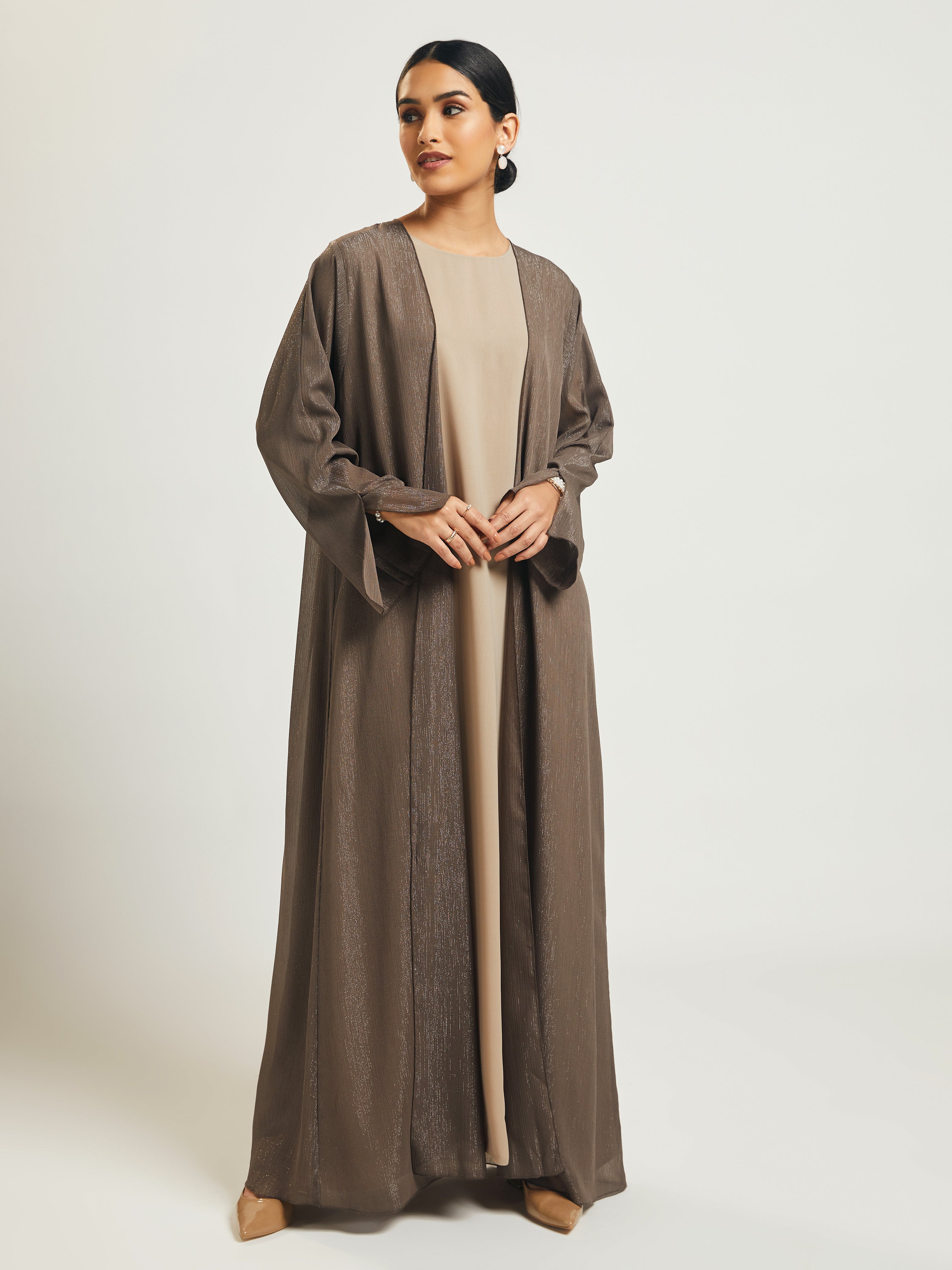 Bloom in Beige Abaya by Telal Femina Abaya Telal Femina 