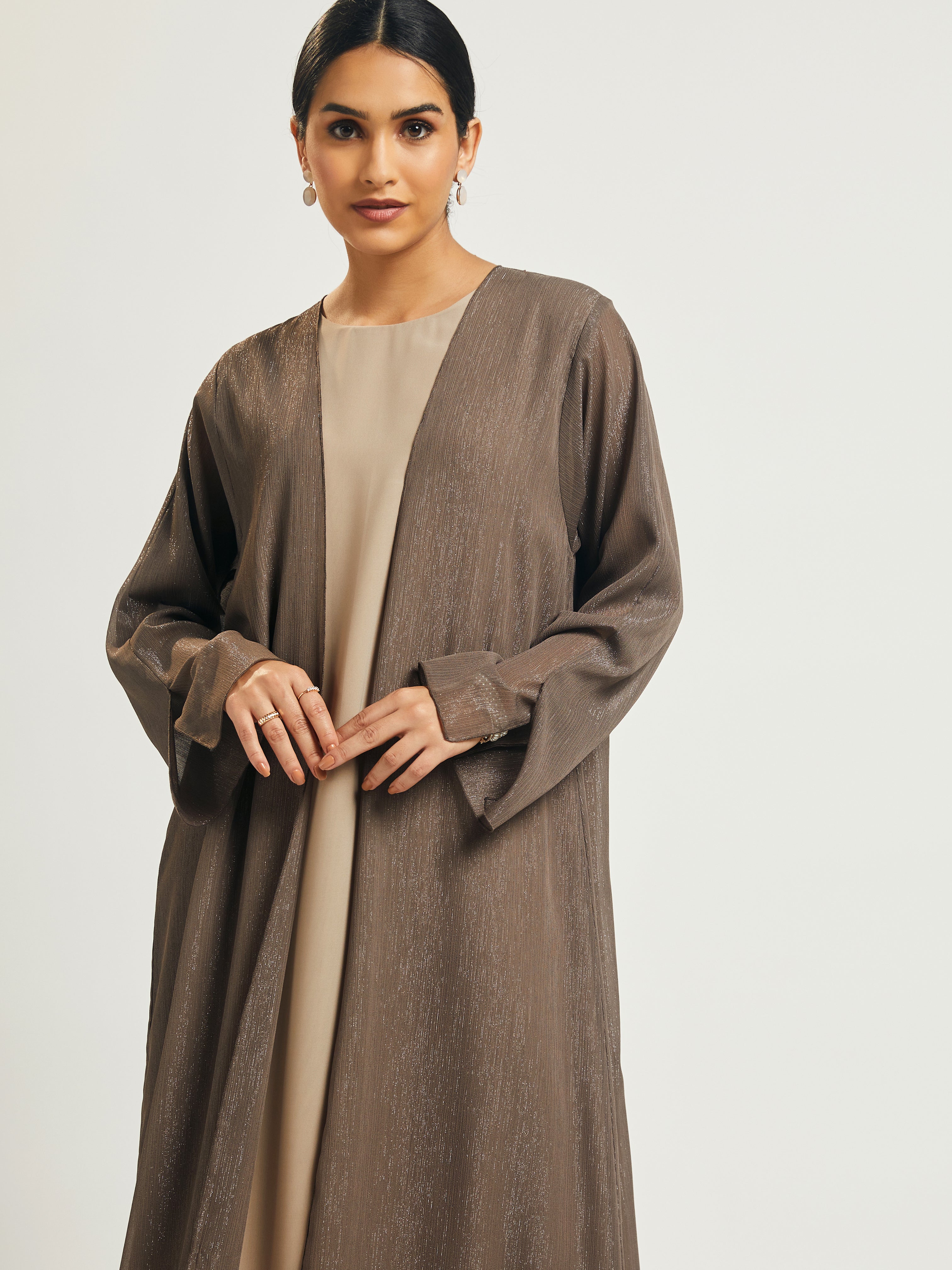 Bloom in Beige Abaya by Telal Femina Abaya Telal Femina 