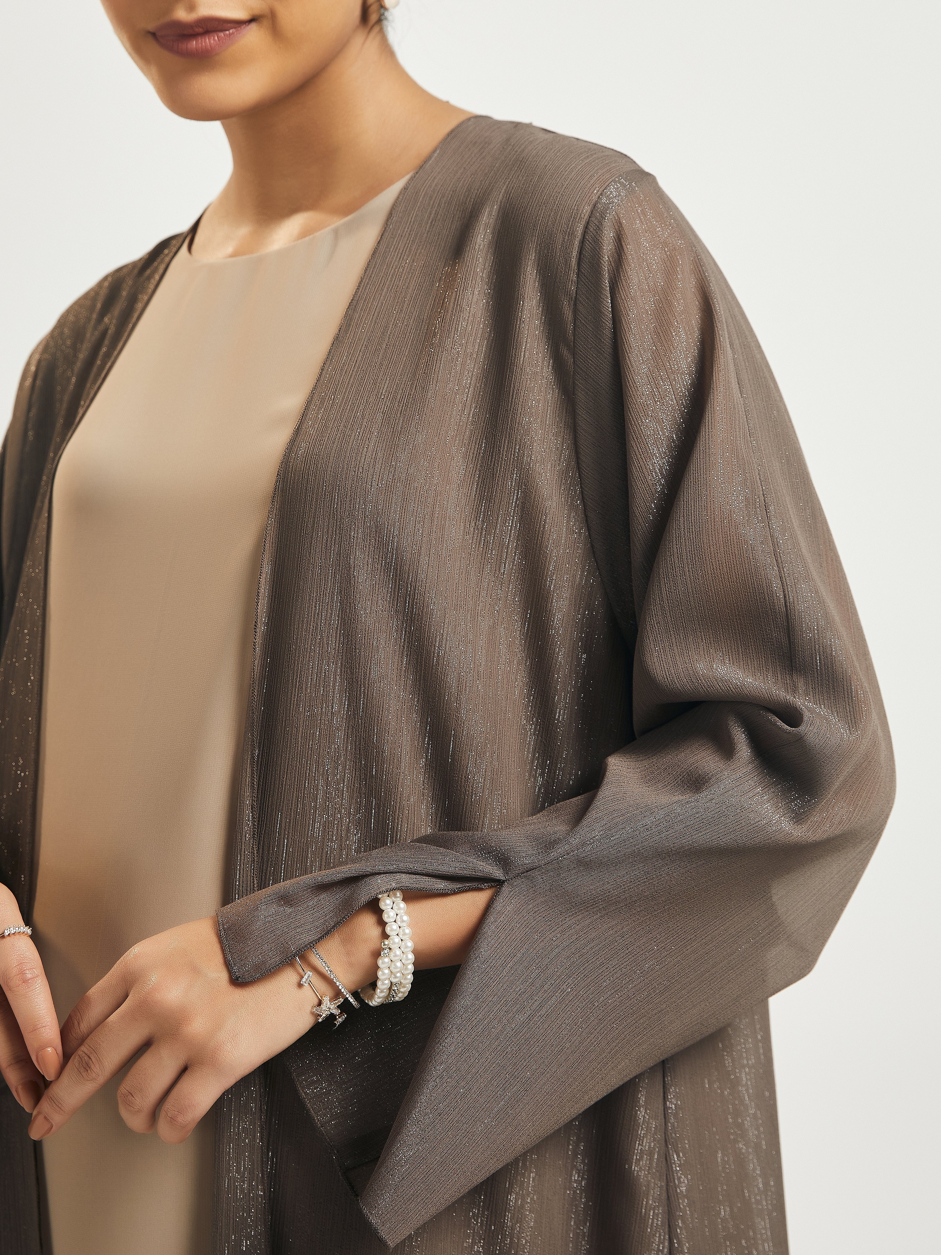 Bloom in Beige Abaya by Telal Femina Abaya Telal Femina 